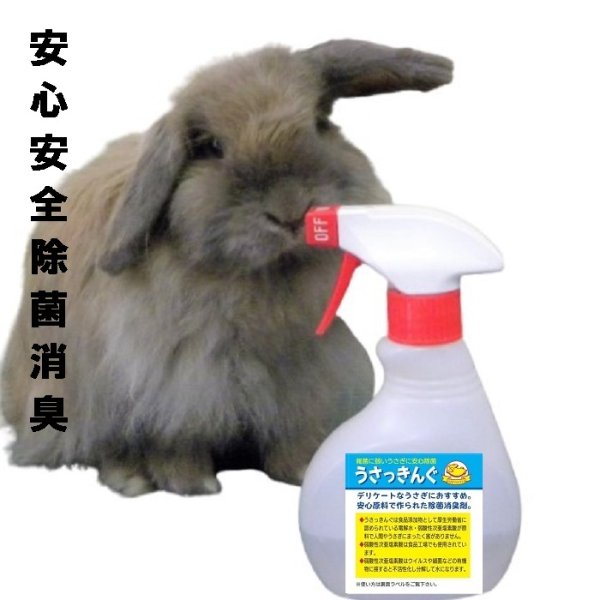 画像1: うさぎ 安心除菌 スプレー付き除菌消臭 うさっきんぐ300ccスプレー付き (1)